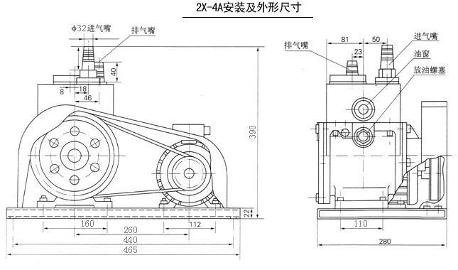 2X雙級旋片式真空泵